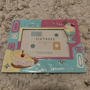 Live for Today Diet Tomorrow Picture Frame 4x6 Blue & Pink NWOT